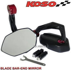[送料無料]【車検対応】KOSOブレイドバーエンドミラー赤MT-25/XJR400/SR500/Z250SL/Z900RS/YZF-R15/YZF-R25/YZF-R3/250DUKE/PCX125/PCX150/FTR223/バリオス等