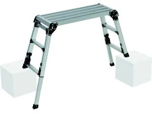 【お取り寄せ】ピカ 四脚アジャスト式足場台 上部操作タイプDXJ型 DXJ-6908A 足場台 はしご 踏み台 作業