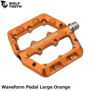 WOLF TOOTH ウルフトゥース Waveform Pedal Large Orange 自転車 フラットペダル