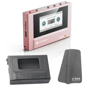 FIIO デジタルオーディオプレーヤー Snowsky ECHO MINI ピンク + 専用ケース SK-ECHOMINI セット《ロゴ入りクロスプレゼント》