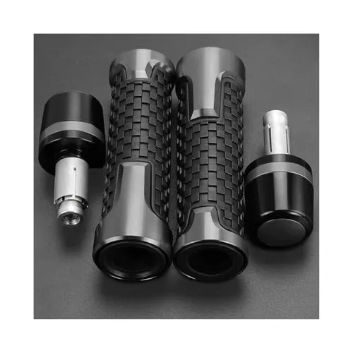 150NK 250NK 400NK 450NK 650NK 800NK オートバイハンドルバーグリップエンドウェイト防振 シルダー バーエンド(A gray gray set)