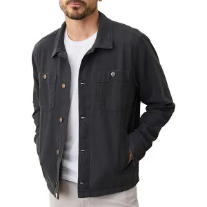 マリーン レイヤー メンズ トップス シャツ Marine Layer Patrick Canvas Overshirt - Men's Faded Black ブラック
