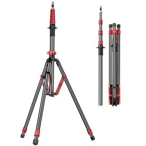 ?FreeSeaライトスタンド三脚コンパクト軽量アルミニウム合金製撮影用スタンド最大260cm高さ調節可能三脚スタンドソフトボックス/Speedliteフラッシュ対応収納バッグ付き?