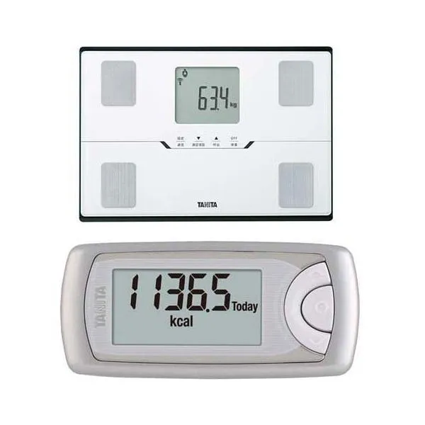 タニタ 体組成計 パールホワイト BC-768-WH+活動量計カロリズム シルバー AM-161-SV ( 1セット )/ タニタ(TANITA)