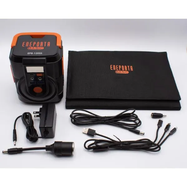 簡単ポータブル電源・ソーラーパネルセット EPB-1200SS ソーラーパネル ポータブル電源 セット 防災太陽光充電 非常用電源 台風 停電 対策