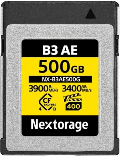 Nextorage 日本メーカー CFexpress 4.0 Type B 500GBメモリーカード 最大読み出し速度3900MB/s 最大書き込み速度3400MB/s 最低継続書き込み速度850MB/s NX-B3AE500G CF express 4.