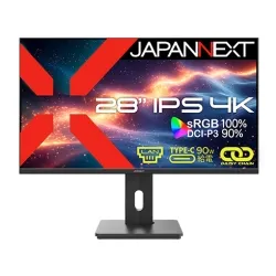 液晶ディスプレイ 28型/3840×2160/DP×1、HDMI×1、USB-C×1/ブラック/スピーカー有/2年保証