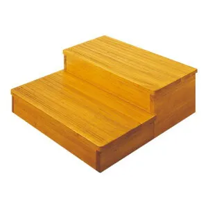 【最大3万円クーポン配布中★27日09:59まで】玄関用 木製踏台 DX 2段 12 マツ六 [013-7385] W600×H240~270×D600mm ミディアムオーク4トン配送 車上渡し 法人様事務所入れ限定 メーカー直送