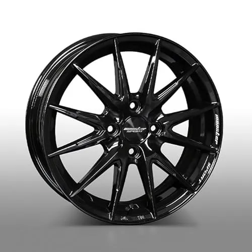 MONSTER SPORT VX12S アルミホイール(15インチ) グロスブラック 1本 [15×5.0J INSET45 PCD100-4H] スズキ軽自動車＆コンパクトカー専用設計 アルトワークス[HA36S]/ハスラー[MR52S/MR92S] 6
