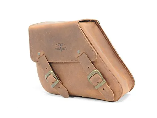 LONGRIDE シングルサイド・スイングアームバッグ (エイジドレザー) ハーレー ダイナ/YAMAHA ボルト CUS281R