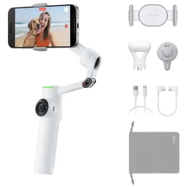 Insta360 スマートフォン用ジンバル「Insta360 Flow 2 Pro」クリエイターキット (サミット・ホワイト) CINSABQB-FLOW205 返品種別B