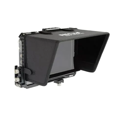 Nitze モニターケージ Sunhood HDMIケーブルクランプとUSB-Cケーブルクランプ付き Blackmagic Video Assist 7インチ 12G HDRモニターに対応