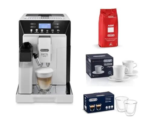 De’Longhi (デロンギ) 全自動コーヒーマシン エレッタカプチーノEVO ECAM46860W エントリーセット