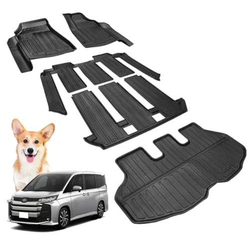 Shvgen 適合対応 トヨタ 新型 VOXY NOAH ヴォクシーノア 90 系フロアマット 防水 (1~3列目)+ラゲッジマット 3D ノア ヴォクシー90 系 アクセサリーノア 車 フロアマッ ト 防水2022年~現行消臭/抗菌効果 TPE材質 耐汚