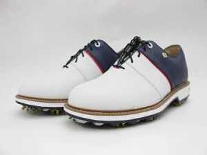 【新品】 NEW [9646] フットジョイ プレミア パッカード Packard Liberty 54552 ホワイト/ネイビー/レッド 8.5W（26.5cm） シューズ 2025年 US 天然皮革モデル