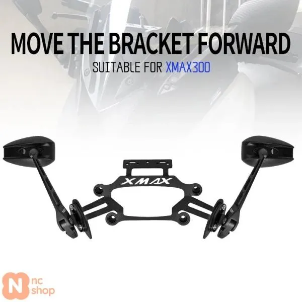 【並行輸入品】ヤマハ XMAX300 X-MAX 250 125 400 2017-22 カスタムリアビューミラー フロント固定式スマートフォンブラケット