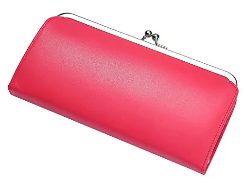 [Legare] [レガーレ] がま口 ギャルソンタイプ 長財布 財布 レディース 本革 使いやすい 薄い財布 ガマ口 (ピンク)