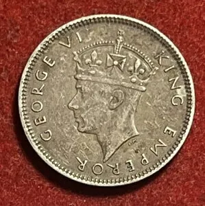 フィジー シックスペンス 1942 S シルバーコイン KM#11a 400K 発行枚数 T7280