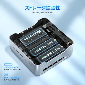 【期間限定10％OFF】【3500Uよりコスパ】ミニPC mini pc AMD Ryzen 4300U NIPOGI 動作より安定 4C/4T 最大3.7GHz Win11 Pro 16GB+256/512GB/1TB SSD（スロット*2 メモリ・SSD追加・交換可) ミニパソコン USB3.2×6 Type-C/HDMI/
