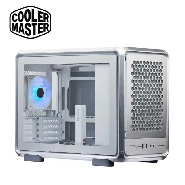 Cooler Master｜クーラーマスター Micro-ATX/ Mini-ITX対応 ミニタワー型PCケース MasterFrame 400 Mesh Silver MF400M-SHNN-S00 返品種別B