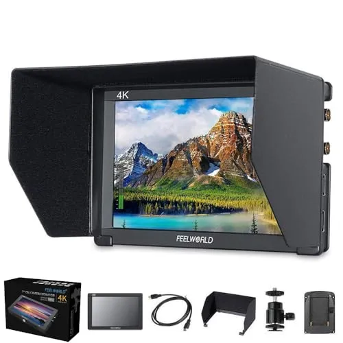 FEELWORLD FW703 7インチ 3G SDI 4K HDMI DSLR モニター ビデオアシスト ピーキングフォーカス IPS フルHD 1920x1200
