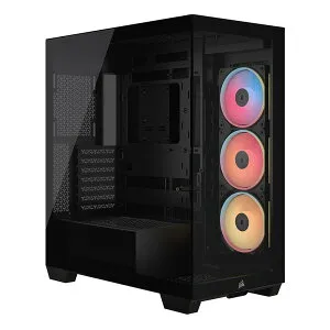 【25日は24時間限定クーポン配布】CORSAIR コルセアミドルタワー型PCケース 3500X LX-R RGB iCUE LINK Black E-ATX/ブラック CC-9011324-WW(2662482)代引不可 送料無料