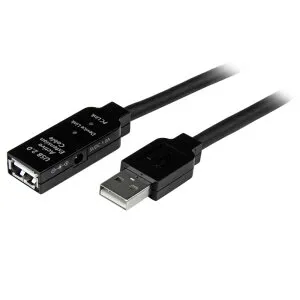 StarTech.com [USB2AAEXT10M] USB 2.0 アクティブ延長ケーブル 10m Type-A(オス) - Type-A(メス) USB2.0 リピータケーブル