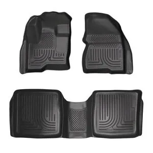 【USA在庫あり】 Husky Liners 09-12 Ford Flex/10-12 Lincoln MKT WeatherBeater Combo Black Floor Liners hsl98741 HD店