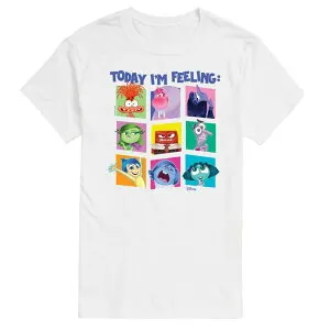 ディズニー ピクサー メンズ トップス Tシャツ グラフィック Disney / Pixar ’ s Inside Out 2 Men's Today I'm Feeling Inside Out Graphic Tee White ホワイト