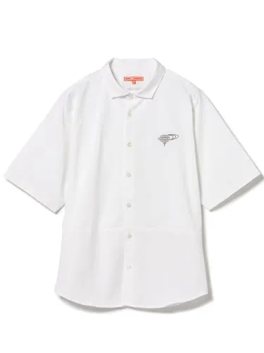 [ビームスゴルフ] S/Sポロ ORANGE LABEL ワイド 切り替え ポロ襟シャツ【DRY・UV】 メンズ WHITE XL 82020658444