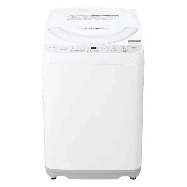 洗濯機 縦型 6kg 全自動洗濯機 シャープ ES-GE6J-S シルバー系 SHARP 新生活 単身 一人暮らし