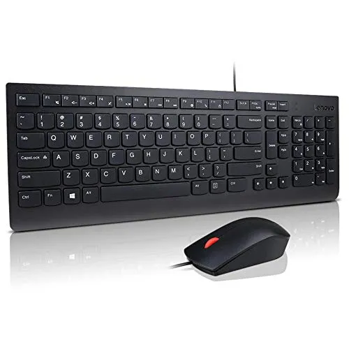 Lenovo Essential Wired Combo - Keyboard and mouse set - USB - English - US - for ThinkCentre M71X, M910, ThinkPad P51, P71, Thin