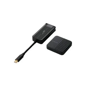 ELECOM エレコム ワイヤレスHDMI送受信機(1対1) ワイヤレスで出力できる送信機と受信機のセット ブラック DH-CW4K110BK パソコン ケーブル ケーブルカバー