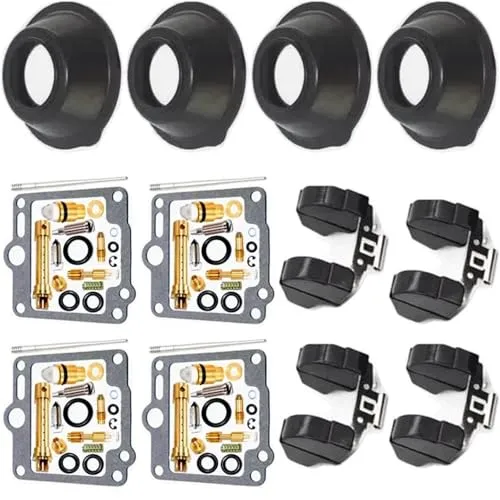 オートバイキャブレターユニバーサル オートバイエンジンキャブレター修理キットフロートプランジャーダイヤフラムに適合するXJR1300 1998-2001