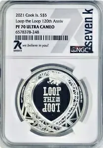 2021 LOOP The LOOP COOK ISLANDS ハイレリーフ 1oz SILVER NGC PF70 UC 1901 Mintage！