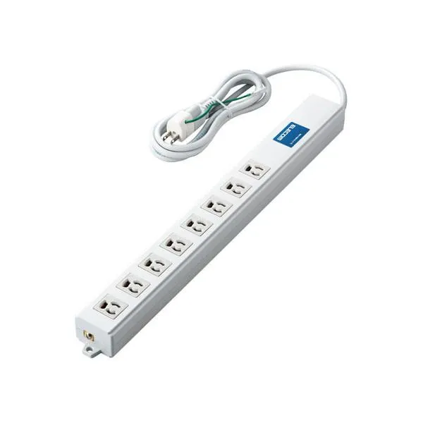 【お取り寄せ】エレコム 電源タップ 2m 3P 8個口 ロング型 T-H0620SKFR コード付き電源タップ３ピン 電源タップ ＯＡタップ 配線パーツ 家電