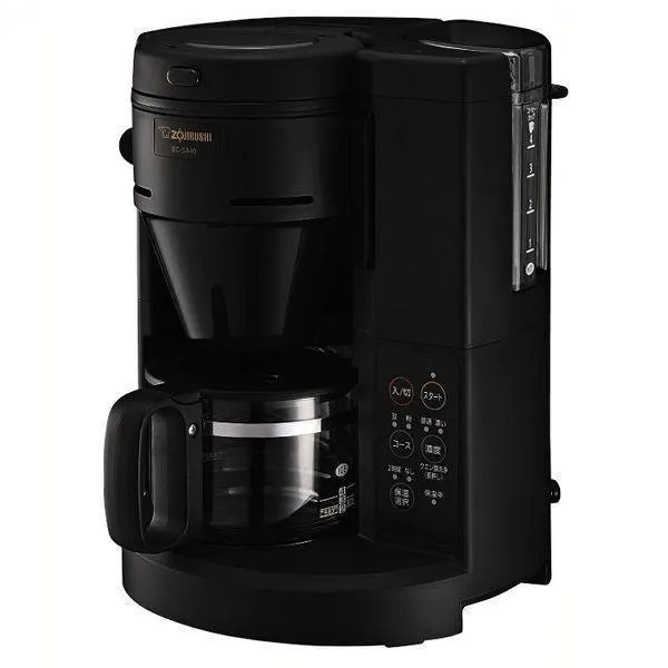 コーヒーメーカー 全自動 象印 ドリップ ドリップコーヒー コーヒー スタイリッシュ カッコいい 挽き目調節 濃さ調節 珈琲通 ブラック 黒 EC-SA40-BA (D)