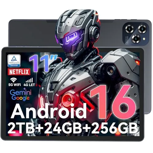 【タブレット 11インチ FHD大画面】Android16 4G LTE対応モデル KINGRID W90pro simフリータブレット 1920*1200 Gemini AI 2.0 24GB+256GB+2TB TF拡張 8000mA T615 8コア