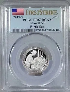 2019年 - Sクラッド ワシントン クォーター - ローウェル NP - PCGS PR69DCAM - FS - バースセット