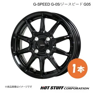 【15インチ 4H100 4.5J +45】 フレアワゴン MM32S/MM42S ホイール 1本 メタリックブラック G-SPEED G-05/ジースピード G05 HOT STUFF/ホットスタッフ