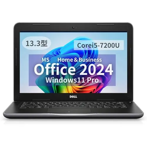 【MS Office H&B 2024】Win11 Pro /13.3型 ノートPC Latitude 3380 / Core i5-7200U /Webカメラ/wajunのwifi/Bluetooth/16GB /128GB SSD-260209