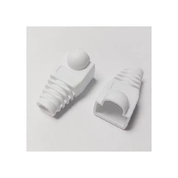 Skcvmn RJ-45 CAT6 CAT5e Adapter Cap Ethernet Network Cable Connector RJ45 Caps Cat 5 CAT6 Protective Sleeve Multicolour (Size : 100 PCS, Colo_並行輸入