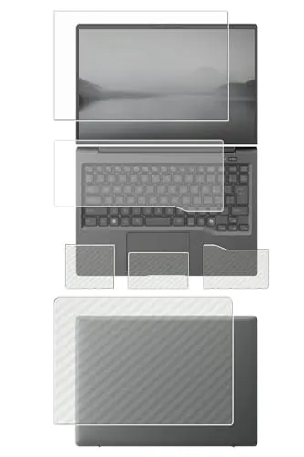 [5点セット(画面+天板+パームレスト+タッチパッド+キーボードカバー)] ClearView Fujitsu FMV Note M M55-K3 WM1-K3 2025年10月モデル 14インチ用 [抗菌 抗ウイルス 防指紋] 液晶 保護 フィルム＋カー