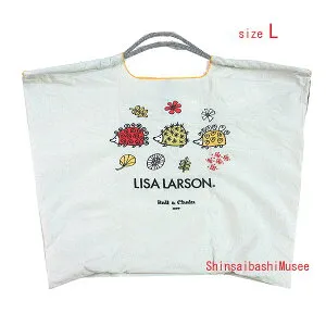 ≪ 新品 ≫ボールアンドチェーン リサ ラーソン 限定 ショッピングバッグ トート L グレー はりねずみ エコ ≪ Brand new ≫Ball&Chain Lisa Larson Limited Edition Shopping Tote Bag Large Gray Hedgehog Eco