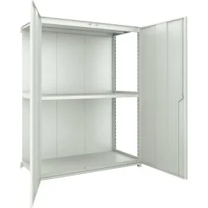 【送料別途】【直送品】TRUSCO M2型棚 背板・扉付 W900XD595 3段 連結 M2-6363-SD-B