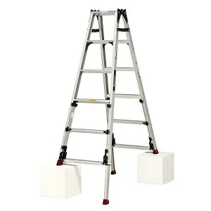 ピカ 四脚アジャスト式 はしご兼用脚立 上部操作タイプ SCN-180LB 6尺 ロングスライドタイプ スタッピー