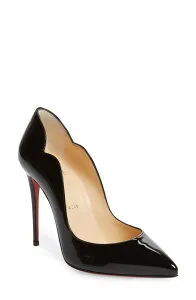 クリスチャン・ルブタン レディース シューズ パンプス Christian Louboutin Hot Chick Scallopointed Toe Pump Bk01 Black/Lin Black ブラック
