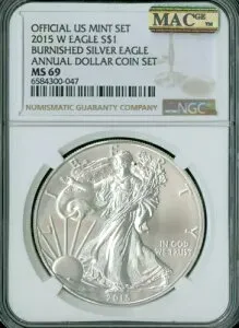 2015 W シルバー イーグル スター NGC MS69 PQ アニュアル セット MAC スポットレス *