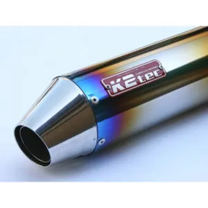 ケイツーテック GPスタイル STDサイレンサー Motard 60.5/P50（ステンレス/SUS304） スプリングフックタイプ 汎用 仕様 外径φ100、筒長520mm gpsmo-52s6h5