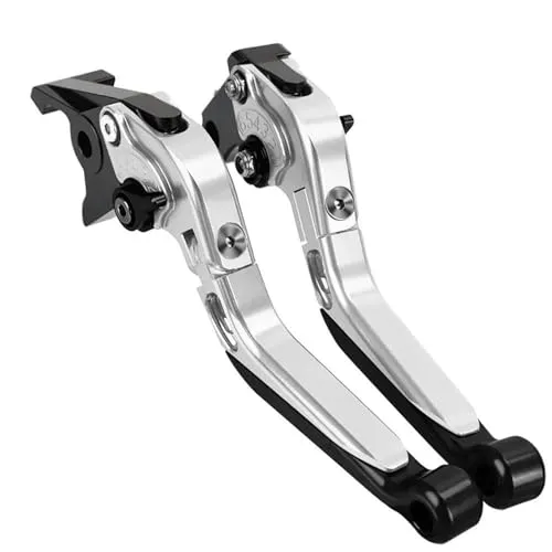 ブレーキレバー オートバイアクセサリー拡張可能な調整可能なブレーキクラッチレバー YZFR6 1999-2004 R1 2002-2003(B)